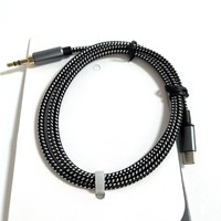 Cable de Audio Personalizable con Chip DAC, Tipo C Macho a 3.5mm AUX, Trenzado de Nailon, Directo de Fábrica