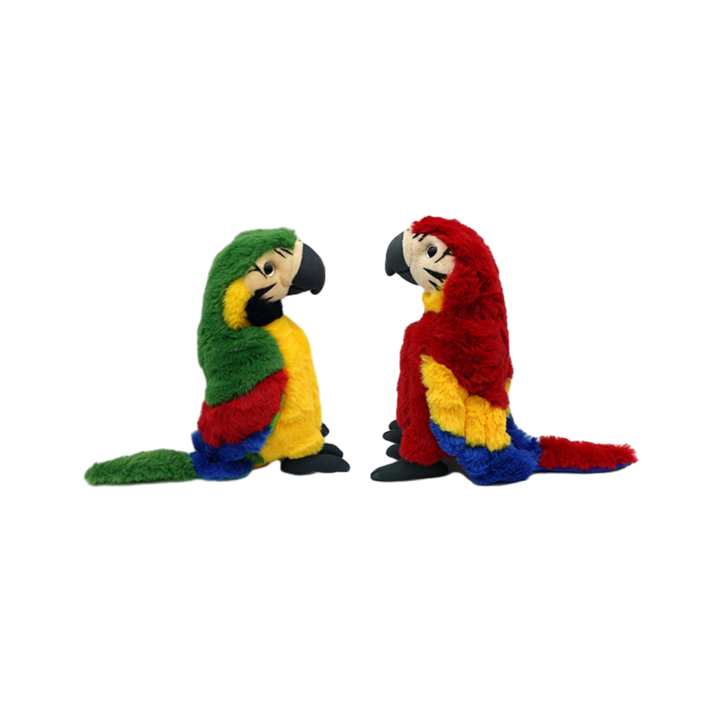 Cute Talking Parrot Plush Toy Speaking Record Repeats Waving Wings