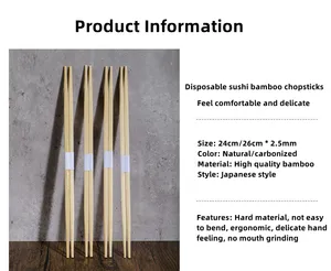 Bambus Customized Long Disposable Bamboo Chopsticks Bulk Sushi Type Eco Friendly Chopstick Double Point With Chopstick Suppliers