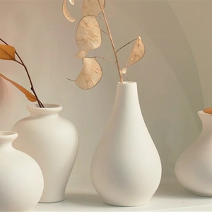 Florero de cerámica blanco moderno, mini <span class=keywords><strong>floreros</strong></span> para decoración del hogar - Product Image 5