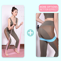 Bandas de Resistencia de Látex de 5 Niveles, Bandas de Entrenamiento para Cadera y Glúteos, Bandas Elásticas para Fisioterapia y Ejercicio en Casa