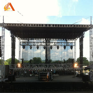 โครงเสาไฟอลูมิเนียมโครงสร้างเสียงทรงสี่เหลี่ยมน้ำหนักเบาหลังคาฉากหลังเวทีลำโพง - Product Image 5