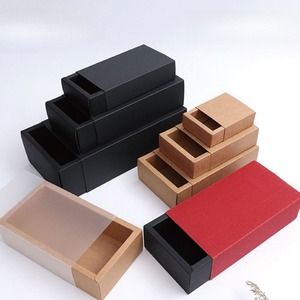 Có thể tái chế sang trọng kraft giấy ngăn kéo Hộp quà tặng các tông giấy bao bì với PVC rõ ràng nắp cho Xà phòng trà vớ vật liệu tái chế - Product Image 2