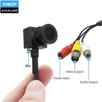 Mini Cámara AHD 1080P de 15*15mm, 120 °   Cámara de Seguridad Gran Angular con Baja Iluminación, Menú UTC, Sensor CMOS, Cámara CCTV Analógica con Audio