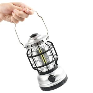 1990T Portable Camping Lantern Led Solar Charging Dimmable Outdoor Emergency Light With Handle For Camping - Product Image 1