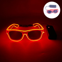 Lunettes LED lumineuses pour fêtes, lunettes amusantes transparentes à LED clignotantes pour Noël, Pâques, Nouvel An