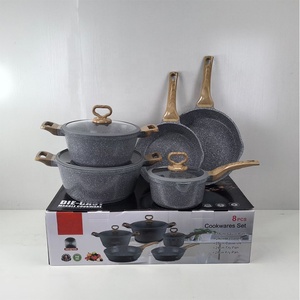 Conjunto de Utensílios de Cozinha Antiaderentes de Alta Qualidade com Base Multicamadas de Granito, 8 Peças, Conjunto de Utensílios de Alumínio Antiaderente - Product Image 2