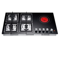 Nouveau modèle OEM/ODM d'usine de haute qualité avec 5 brûleurs intégrés Table de cuisson en verre de 90cm et cuisinière à gaz/plaque de cuisson pour la cuisine