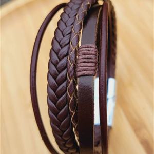 Hot Selling Alloy Magnetic Buckle <b>Bracelet</b> Multi-layer Woven Rope <b>Bracelet</b> - Product Image 3