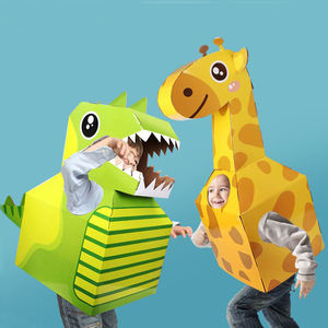 <span class=keywords><strong>Costume</strong></span> en carton HDX pour enfants, déguisement animal DIY, dinosaure, jouet écologique et recyclable pour la maternelle et les jeux de rôle - Product Image 5