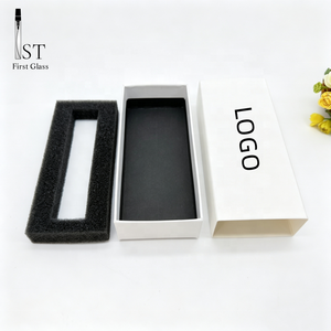 Caja de papel para perfume blanca y negra en stock, caja de regalo con inserto de esponja de papel, impresión de logotipo para botella de perfume de vidrio, cajas de papel para cosméticos - Product Image 2
