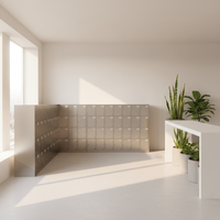 Casier de rangement multi-portes en acier inoxydable assemblé de haute qualité pour vestiaire de salle de sport, avec tringle à vêtements intégrée