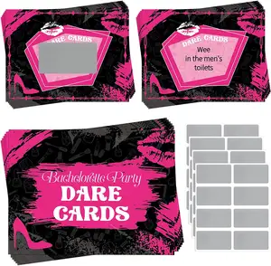 Cartes Party Dare Cartes à gratter et étiquette à gratter Night Out Scratch Off Activity Funny Dares Cards for Party Supplies