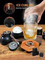Kit fumeur à whisky 27 pièces - 16 copeaux de bois, moules à glaçons sphériques, infuseur à fumée pour cocktails Old Fashioned, ensemble d'outils de bar pour anniversaire