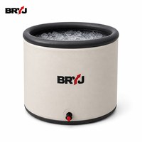 Baignoire à glace portable, baignoire de plongeon froid, volume renforcé, poignée, intérieur spacieux, valve réglable pour la récupération
