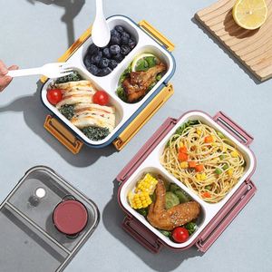 Student Microwaveable <b>Lunch</b> <b>Box</b> Office Worker Sealed <b>Compartment</b> Bento <b>Box</b> Cafeteria Meal Container - Product Image 4