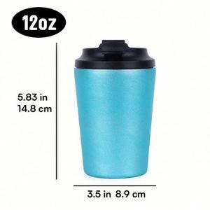 Custom Logo Personalized 12oz Takeaway Water Travel Mug Sustainable Reusable <b>Expresso</b> Coffee <b>Cups</b> - Product Image 2