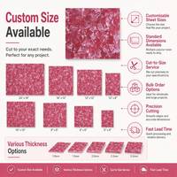Pink Celluloid Sheet with Crinkled Texture Glossy Surface Vintage Style Raw Material for Guitar Picks and Decorative Inlays