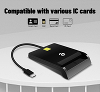 Lector de Tarjetas OTG ZOWEETEK, Lector y Grabador de Tarjetas con Chip ISO 7816, Lector de Tarjetas Inteligentes USB C / Tipo C para Teléfonos y Tabletas
