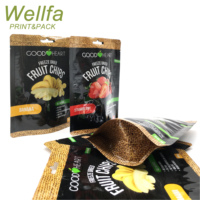 Op maat gemaakte OEM staande pouches, herbruikbaar, voedselveilig plastic aluminiumfolie, digitale print, verpakking voor fruitschijfjes