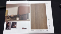 Catalogue de couleurs HPL, échantillons de texture bois, cartes d'échantillons personnalisées, livre d'échantillons décoratifs imprimés sur mesure pour les fabricants d'armoires