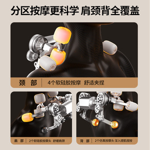 Masajeador de cuello para columna cervical y hombros con función de amasamiento, alimentado por USB, diseño plegable, uso doméstico y comercial - Product Image 5