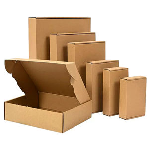 Boîte d'expédition pliable personnalisée en carton kraft, boîte de courrier, boîte en carton ondulé, emballages cadeaux - Product Image 5