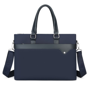 Sac à main vintage en nylon avec fermeture éclair, sac à bandoulière décontracté en cuir de vachette pour hommes. Sac pour ordinateur portable d'été. - Product Image 4