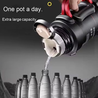 Thermos de voyage en acier inoxydable 316 de 4000 ml, gourde isotherme à double paroi pour le sport et les activités de plein air