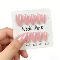 Vente en gros de faux ongles en ABS à presser, couleur unie, avec colle autocollante, livraison incluse