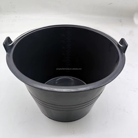 Seau de construction en plastique noir renforcé de 12 L, pots à fleurs professionnels, écologiques, biodégradables, personnalisables