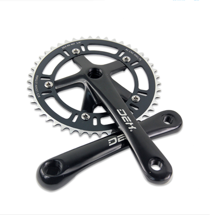 R0 46 टी 170mm पूर्ण मिश्र धातु जाली एकल गति तय गियर बाइक Chainwheel साइकिल Fixie Cranksets