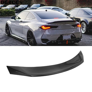 Q60 Q60S ASPEC Style Carbon Fiber <b>Rear</b> <b>Spoiler</b> Trunk Wing 2013-2023 Coupe Polished Tape Installation - Product Image 1