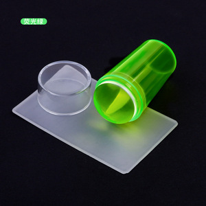 Kit de tampons à ongles en silicone transparent avec flacon vide, outil de tamponnage fluorescent pour nail art et vernis gel - Product Image 6