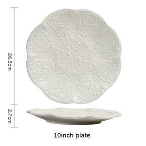 Nuevo Retro real en relieve blanco británico té de la tarde café taza de té platillo tetera plato de cerámica conjunto - Product Image 2