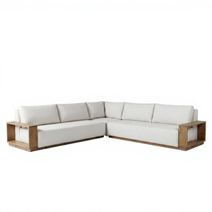<b>Garden</b> Sofas Solid Teak <b>Wood</b> Outdoor Sectional Sofa <b>Set</b> Weatherproof Patio Corner Couches with Cushions for Yard Luxury sofa <b>set</b> - Product Image 4