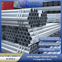 Tuyau en acier galvanisé 0,8 mm 1,0 mm 1,2 mm d'épaisseur, fer revêtu de zinc pour toiture, mur, support structurel, livraison rapide, CE