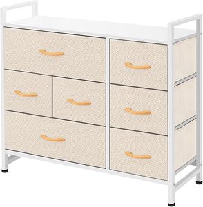 <span class=keywords><strong>Meuble</strong></span> de rangement Chengjun grande capacité pour salon d'appartement, commode robuste à cadre en acier et tiroirs en tissu MDF pour usage domestique - Product Image 1