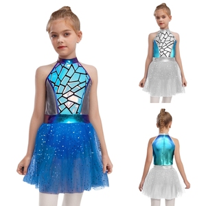 Disfraces de Alien para Niñas de 6 a 16 Años, Diseño Metálico, con Braguitas Integradas, Vestidos de Ballet con Tutú de Malla, para Eventos Temáticos y Actuaciones Escénicas - Product Image 1
