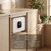 Chauffe-eau électrique compact 4,5 kW, fin, à commande tactile, étanche IPX4, chauffage rapide, affichage LED, élément chauffant en aluminium moulé
