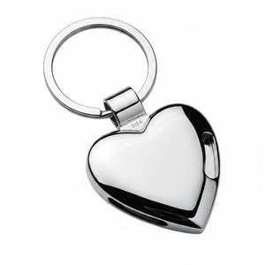 Portachiavi in Lega a Forma di Cuore, Design Ovale Largo alla Moda con Portamonete e Funzione Apribottiglie, Portachiavi Regalo - Product Image 2