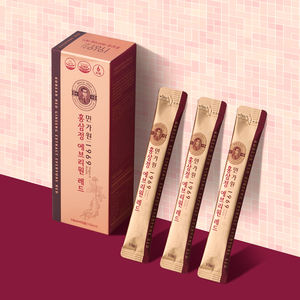 Pour femmes, extrait de ginseng rouge coréen en bâton rouge, ginseng coréen de 6 ans, 25 mg de ginsénoside mélangé à un concentré de 7 baies de poire - Product Image 1