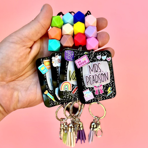 Porte-clés en silicone créatif et tendance avec impression UV, accessoire portable en forme de boule pour sacs à main et sacs - Product Image 2