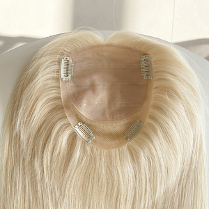 Nuevo Producto Listo para Enviar YF-2346 # Extensiones de Cabello Humano Virgen con Base de Seda, 60 5x6.5, 130% de Densidad, Lisas, Color Rubio - Product Image 6