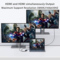 Adaptateur Hub USB C vers double HDMI 4K pour MacBook Pro et plus