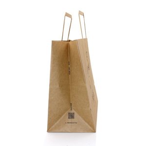 Whole Twist Handle Stand up <b>Hand</b> <b>Made</b> Handle Sewn Kraft <b>Paper</b> Bag - Product Image 5