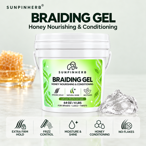 SUNPINHE Gel Coiffant au Miel 64Oz Fixation Forte Anti-Frisottis pour Tresses, Locs, Twists, Bords, Cornrows, Brillance Naturelle, Gel Coiffant Professionnel - Product Image 2