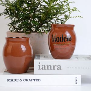 Taza <span class=keywords><strong>Artesanal</strong></span> de Cerámica para Tequila Cantaritos, Arcilla de Terracota Mexicana, Vasos para Beber de 10 Onzas - Product Image 6