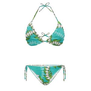 Maile y Pikake Lei Bikinis sexy y de moda Imprimir a pedido Beach Charming Conjuntos de traje de baño de dos piezas para mujer <span class=keywords><strong>Club</strong></span> - Product Image 3