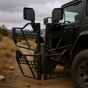 Puertas Tubulares para Jeep de 4 Puertas, Acero, Plegables, con Espejo Retrovisor Incluido, Estilo Caza, JL JT 2018-2024 - Product Image 2